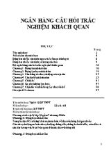 Ngân hàng câu hỏi trắc nghiệm khách quan môn Vật lý Lớp 10
